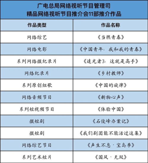 網(wǎng)絡(luò)視聽(tīng)司召開(kāi)精品節(jié)目推介會(huì) 11個(gè)項(xiàng)目發(fā)布最新進(jìn)展，共繪信息網(wǎng)絡(luò)傳播視聽(tīng)節(jié)目發(fā)展藍(lán)圖